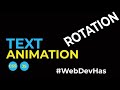 How to Create a Rotating Text Animation with CSS & JS