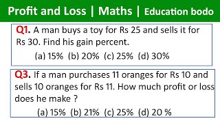 Profit and loss | Maths | Part - 01 | Assam Direct Recruitment | Assam Grade III, IV & Driver Posts