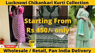 Chikankari Kurti Haul / Meesho Chikan kurti Collection / Real Mirror Work Chikan Kurti / Sa chikan