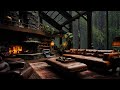 Dreamy Fireplace Escape: Rain Sounds, Heavy Rain, Thunder for Deep Sleep, Rain window