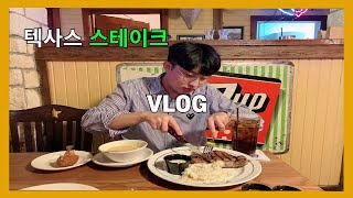 [VLOG] 미국 휴스턴 다운타운| 텍사스 스테이크 먹방 브이로그| Texas Houston Downtown| Salt-grass Steak