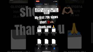 How to convert LRV file to MP4 subscribe to show ❤️ #goprohero9 #filesharing #MP4