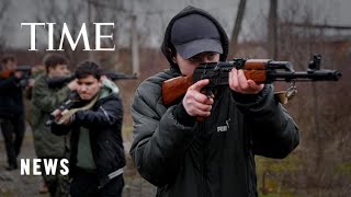 Ukrainian Civilians Prepare To Defend Their Country