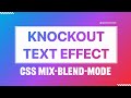 Mastering Knockout Text Effects in CSS | Step-by-Step Tutorial