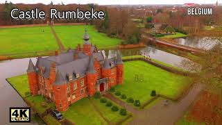 Castle drone 4k - Belgian castle - Rumbeke Castle