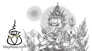 ลายไทย อ.เฉลิมชัย Fan Art Ganesha พระพิฆเนศ DRAWING THAI TRADITIONAL CONTEMPORARY ART