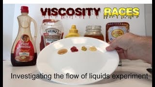 VISCOSITY RACES investigating the flow of liquids experiment