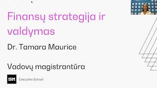 ISM Vadovų magistrantūra: Finansų modulis