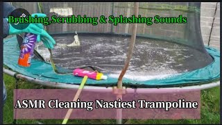 SPRING CLEANING NASTIEST trampoline Cleaning Video | Insanely Satisfying Real Time