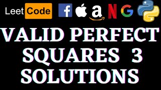 Valid Perfect Square | Leetcode Python Solution | Python
