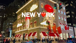 [4K]🇺🇸NYC Walk🎄✨5th Ave Christmas Lights, Rockefeller Center & Radio City in Manhattan 2023