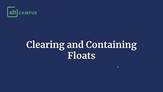 CSS Clearing and Containing Floats Tutorial