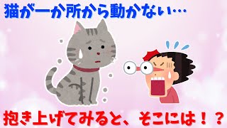 【2ch面白いスレ】猫が一か所から動かない…抱き上げてみるとそこには