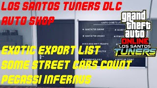 AUTO SHOP EXOTIC EXPORT LIST - !Street Cars Count! - Pegassi Infernus - No Blue Dot - GTA 5 Online