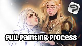 My Full Painting Process in Clip Studio Paint ✦  painting Dame Aylin \u0026 Isobel