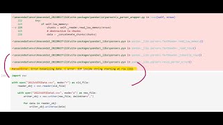 EOF End of File Tokenize error Pandas CSV import -CDC VAERS DATA