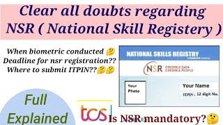 Deadline for NSR? (National Skill Registry) | All doubts clear | NSR pin for TCS #tcs