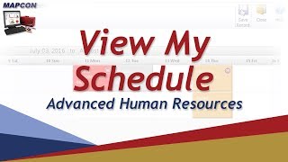 View My Schedule -MAPCON CMMS