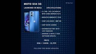 "Motorola Moto G54 5G - Sabse Latest 5G Smartphone #motorola #smartphone #2023