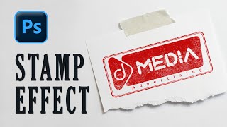 كيفية عمل تأثير الختم على الورق بالفوتوشوب || Stamp Effect in PHOTOSHOP