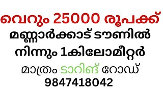 25000 രൂപ വിലയിൽ  ടാറിങ് റോഡ് സൈഡിൽ മണ്ണാർക്കാട് ടൗണിൽ നിന്നും 1km റബർ തോട്ടം #lowbudget #palakkad