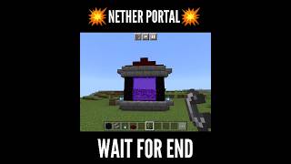💥Make a Nether Portal In Minecraft | #shorts #minecraft #viral #netherportal #tricks