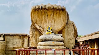 Lepakshi Veerabhadra Temple, Hanging Pillar, footprints of Sita and Vijayanagara-style architecture