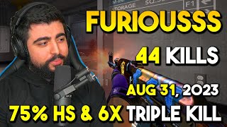 WTF 75% HS \u0026 6X TRIPLE KILLS By FURIOUSSS 44Kills on Nuke - FACEIT PREMIUM - CSGO POV - Aug 31, 2023