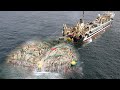 Amazing Commercial Net Fishing By Trawlling On the Big boat - Amazing Big Catching Fish in The Sea!!