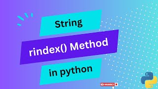 (SY) rindex () method in python