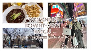 Menghabiskan Akhir Pekan Pertama di Downtown Daegu (Dongseongno) | Korea exchange student vlog ep. 2