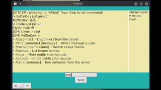 PyChat development time-lapse #2 (python socket chatroom)