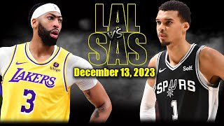 Los Angeles Lakers vs San Antonio Spurs Full Game Highlights - December 13, 2023 |2023-24 NBA Season