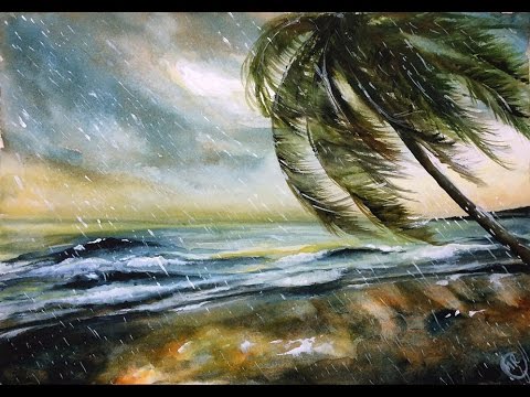 Watercolor Rain Painting Demonstration Watercolor Rain Painting Demonstration