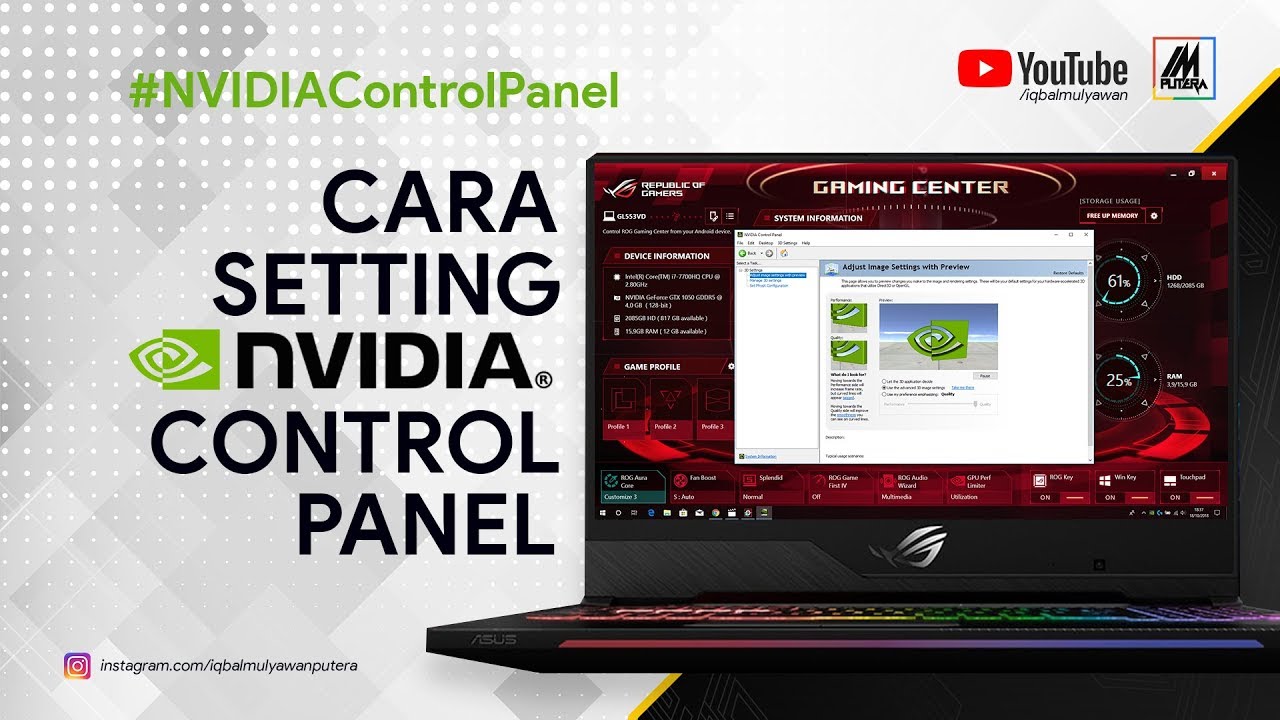 Cara Setting NVIDIA Control Panel - YouTube