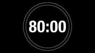 80 Minute Timer - 4800 Second Timer Countdown with progress ring (4K)