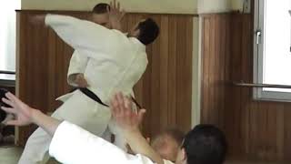 The 16th international Senshusei perform at the Yoshinkan Aikido honbu dojo – Kagami Biraki.