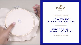 How to do a Fishbone Stitch, Embroidery Technique Tutorial