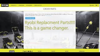 Ryobi replacement parts! This is a game changer.