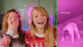 Reacting To Celina SpookyBoo Sleepwalking Videos! - Hailee And Kendra