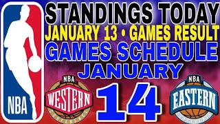 nba standings today January 13, 2025 | games results | games schedule January 14, 2025