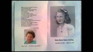 Ruby Starling memorial service - audio only