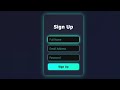 ✨ Glowing Neon Sign-Up Form – HTML, CSS & JavaScript ✨