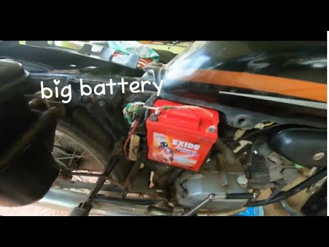 How To Fix Big Battery In A Motorcycle | Splendor Battery| In English ...