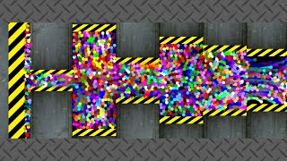 Shutter Crush 11 - Chaotic Version - Proliferation Survival Marble Race in Algodoo