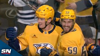 Josi tees up Justin Barron for first goal as a Nashville Predator