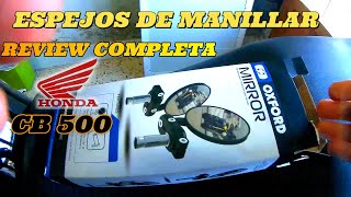 CUPULA PUIG Y ESPEJOS DE MANILLAR OXFORD PARA HONDA CB 500. BAR END MIRRORS CAFE RACER