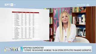 Έρευνα Eurostat: 7 στους 10 Έλληνες ηλικίας 18-34 ετών ζουν στο παιδικό δωμάτιο | 20/11/2023 | ΕΡΤ