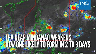 LPA near Mindanao weakens, new one likely to form in 2 to 3 days