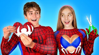Supergirl Rica VS Pobre Está Enamorada de un Spiderman Popular | Superhéroe Bueno vs Malo